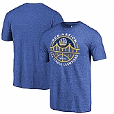 Golden State Warriors Royal 2017 NBA Finals Champions Bridge Fanatics Branded Tri-Blend T-Shirt,baseball caps,new era cap wholesale,wholesale hats